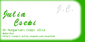 julia csepi business card